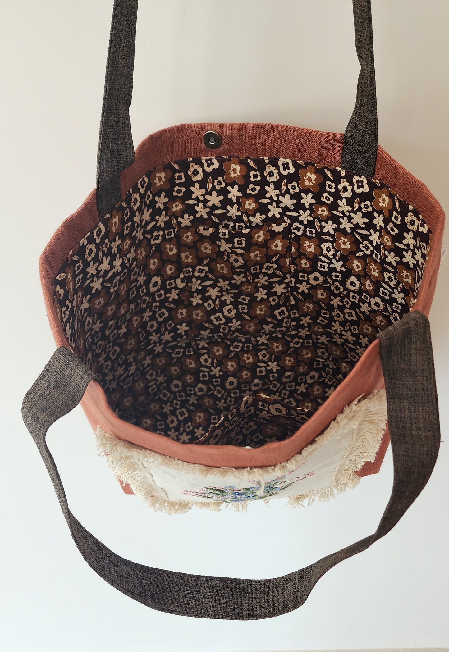 Ikali - Forget Me Not - Hand-embroidered Tote