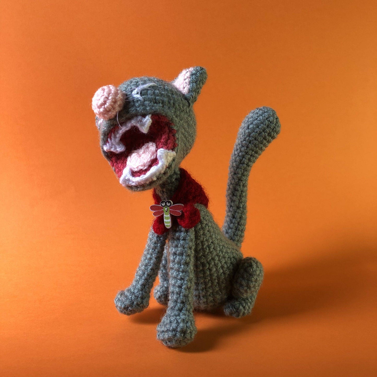 Magical Beings - Yawning Midori Cat Crochet Toy
