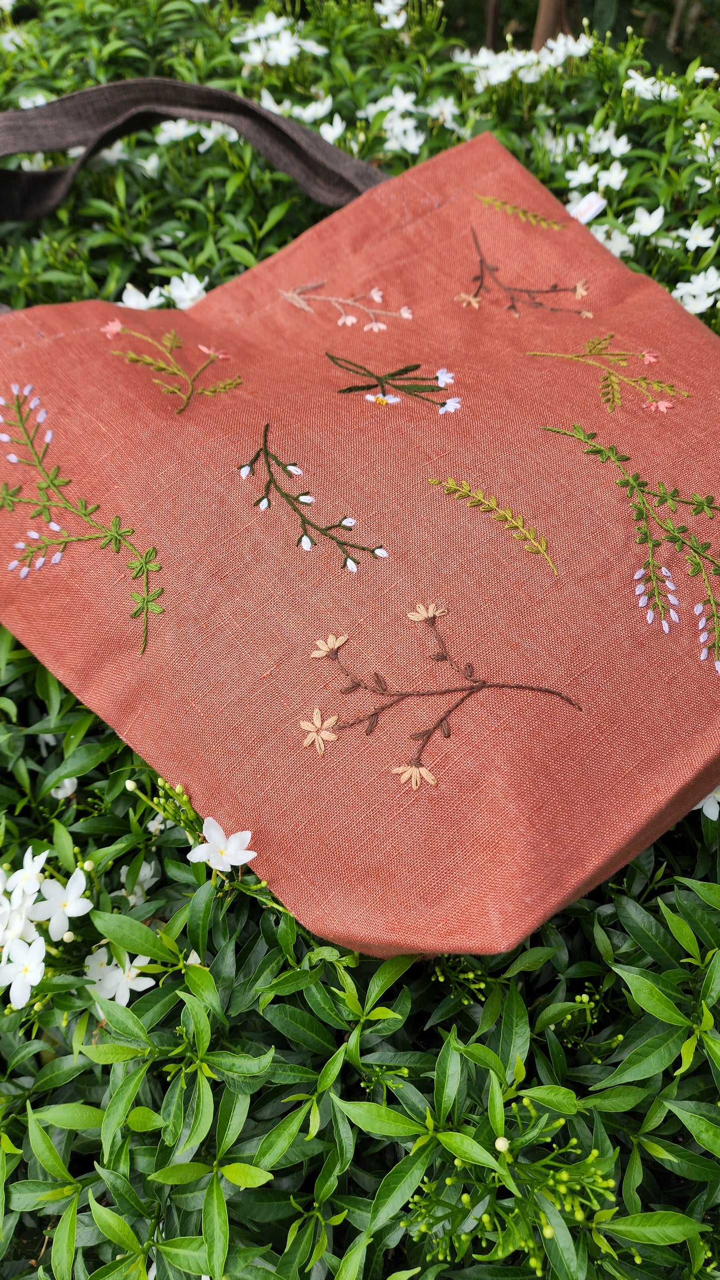 Ikali - Mix Flowers (3) -  Hand-embroidered Tote