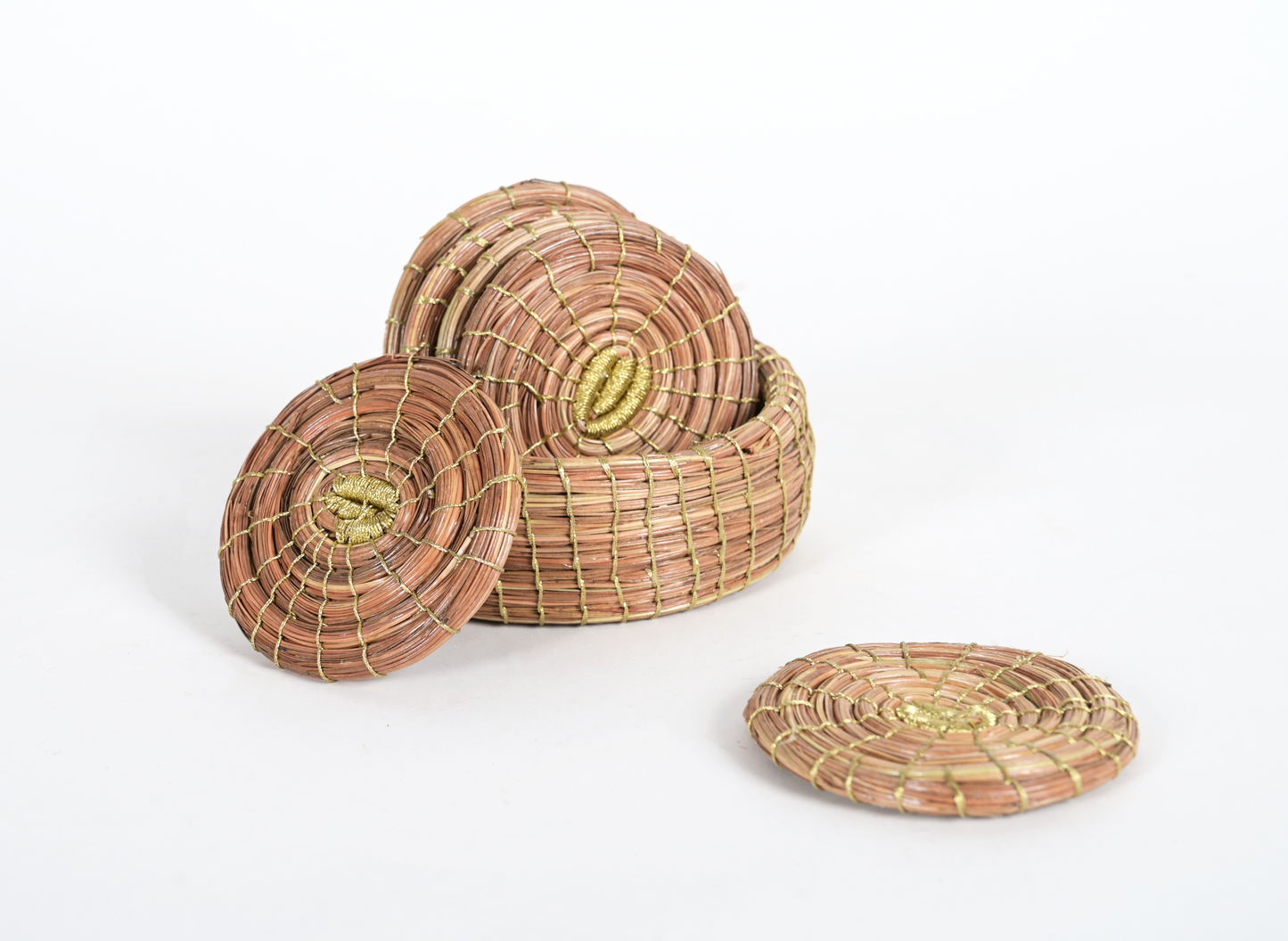 Pine Needles Tea Coaster (Set of 6)