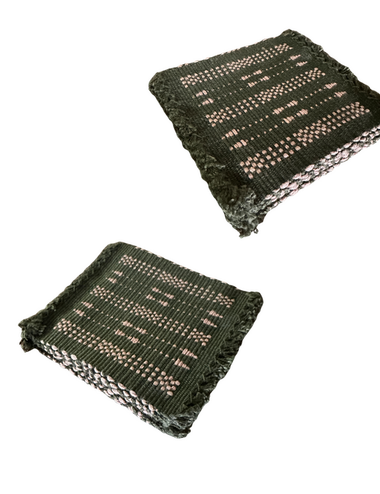 Chizami Weaves - Handwoven Cotton Yarn Coasters (Set of 6)