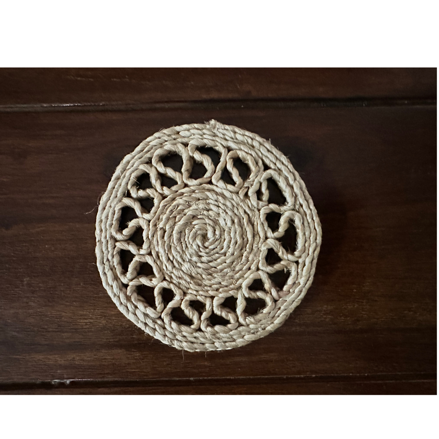 Handwoven Jute Coasters (Set of 6)