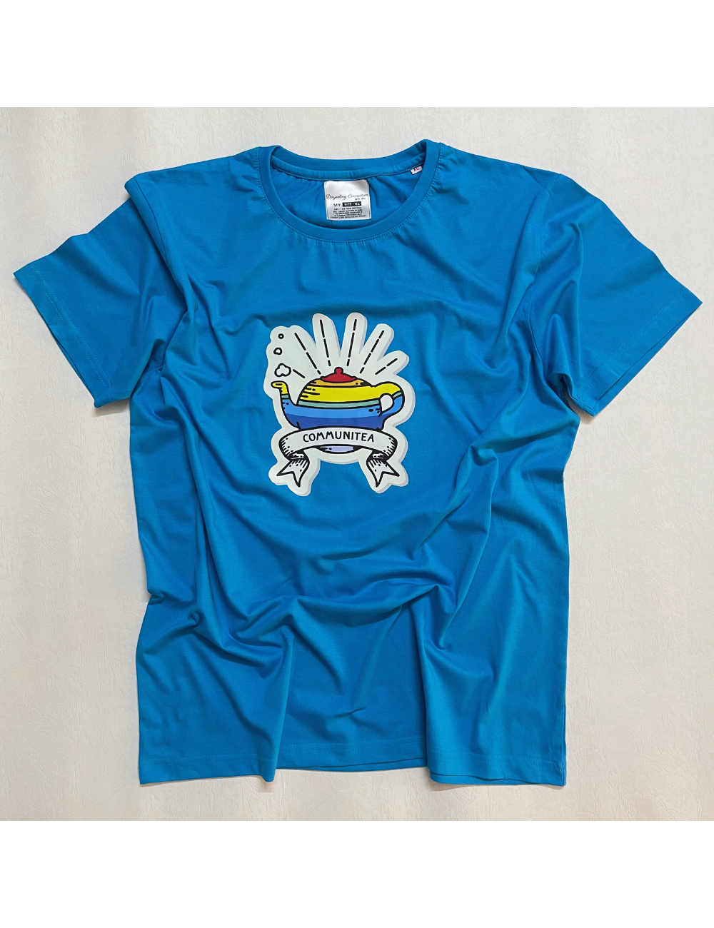 Communitea - Ocean Blue - Regular Fit 100% Cotton T-Shirt