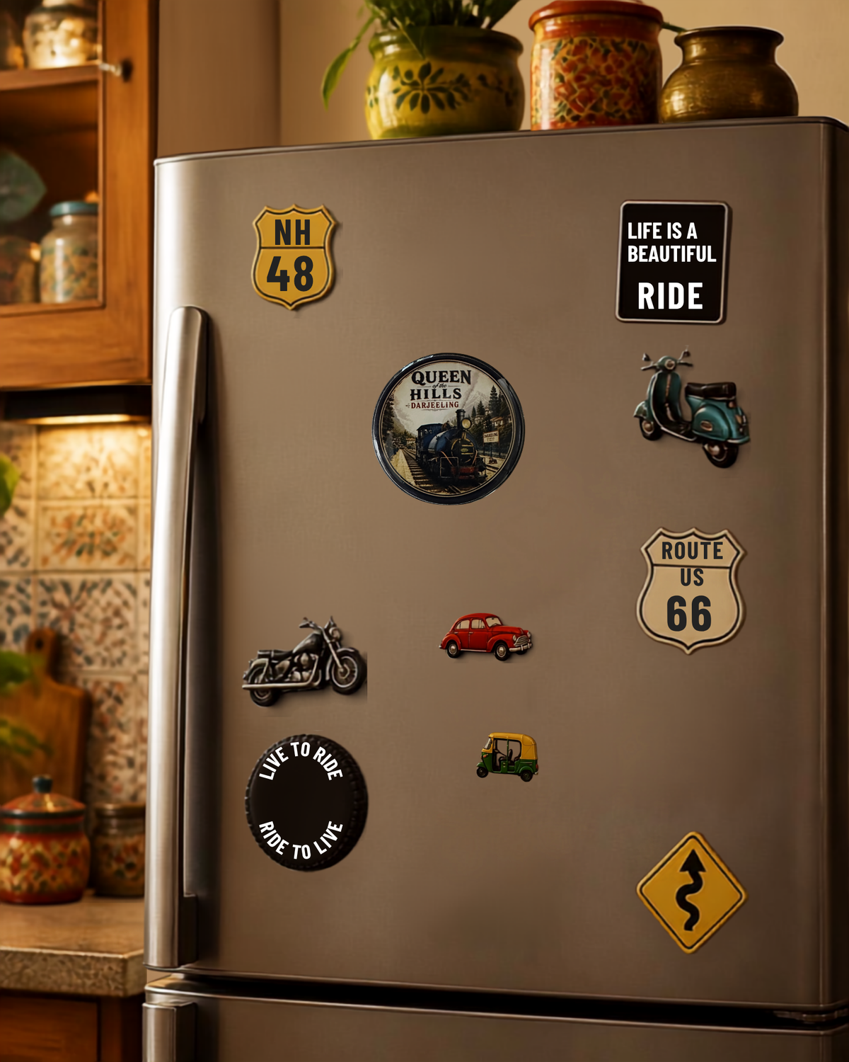 Sturdy Fridge Magnet in Steel - Queen of the Hills
