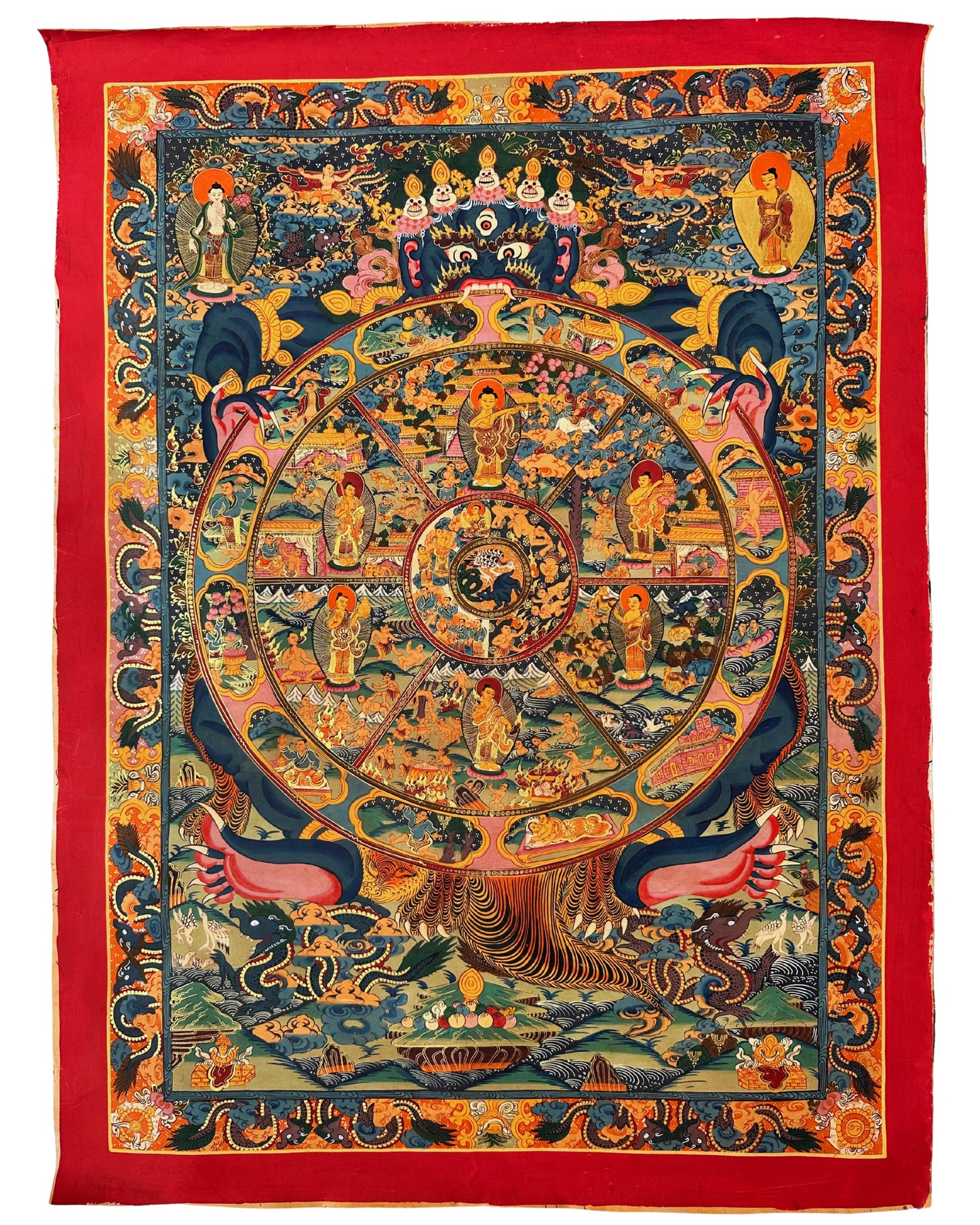 The Wheel of Life (Bhavachakra) Thangka: Mandala of Existence