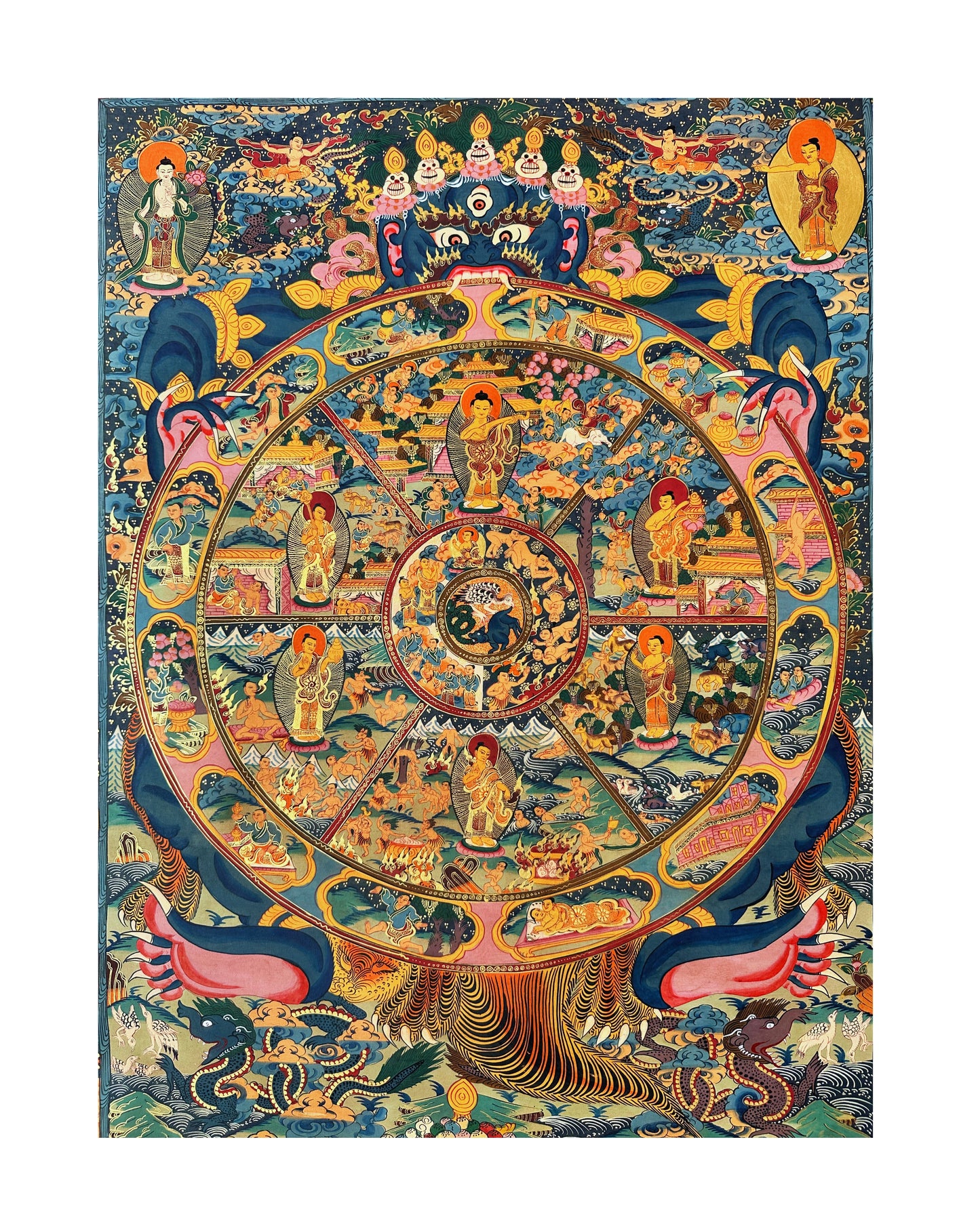 The Wheel of Life (Bhavachakra) Thangka: Mandala of Existence