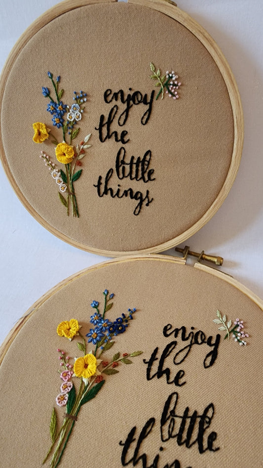 Ikali - Little Things - Hand-embroidered Wall-hanging Hoop