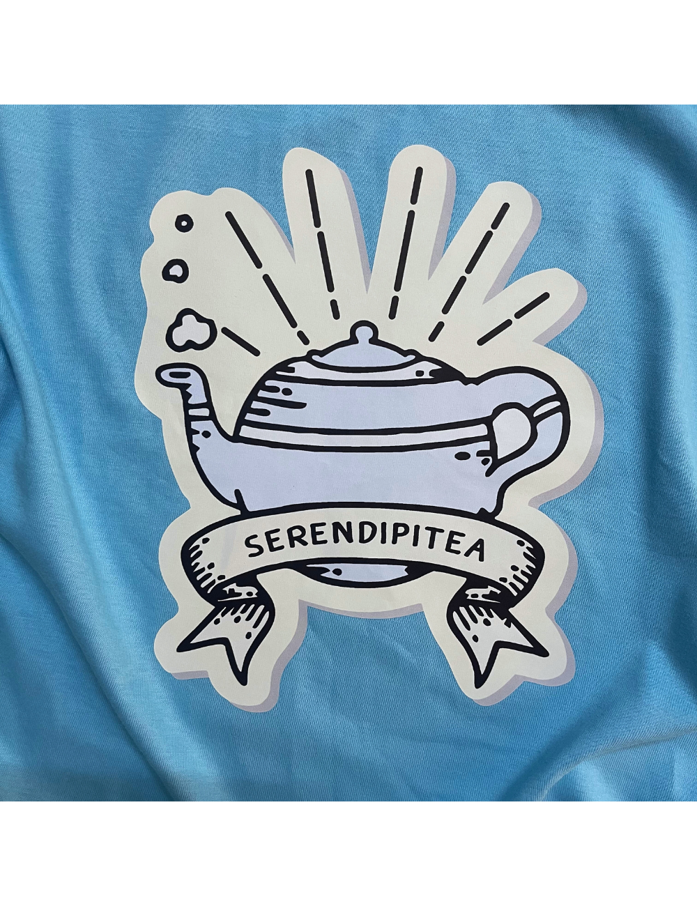 Serendipitea - Sky Blue - Regular Fit 100% Cotton T-Shirt