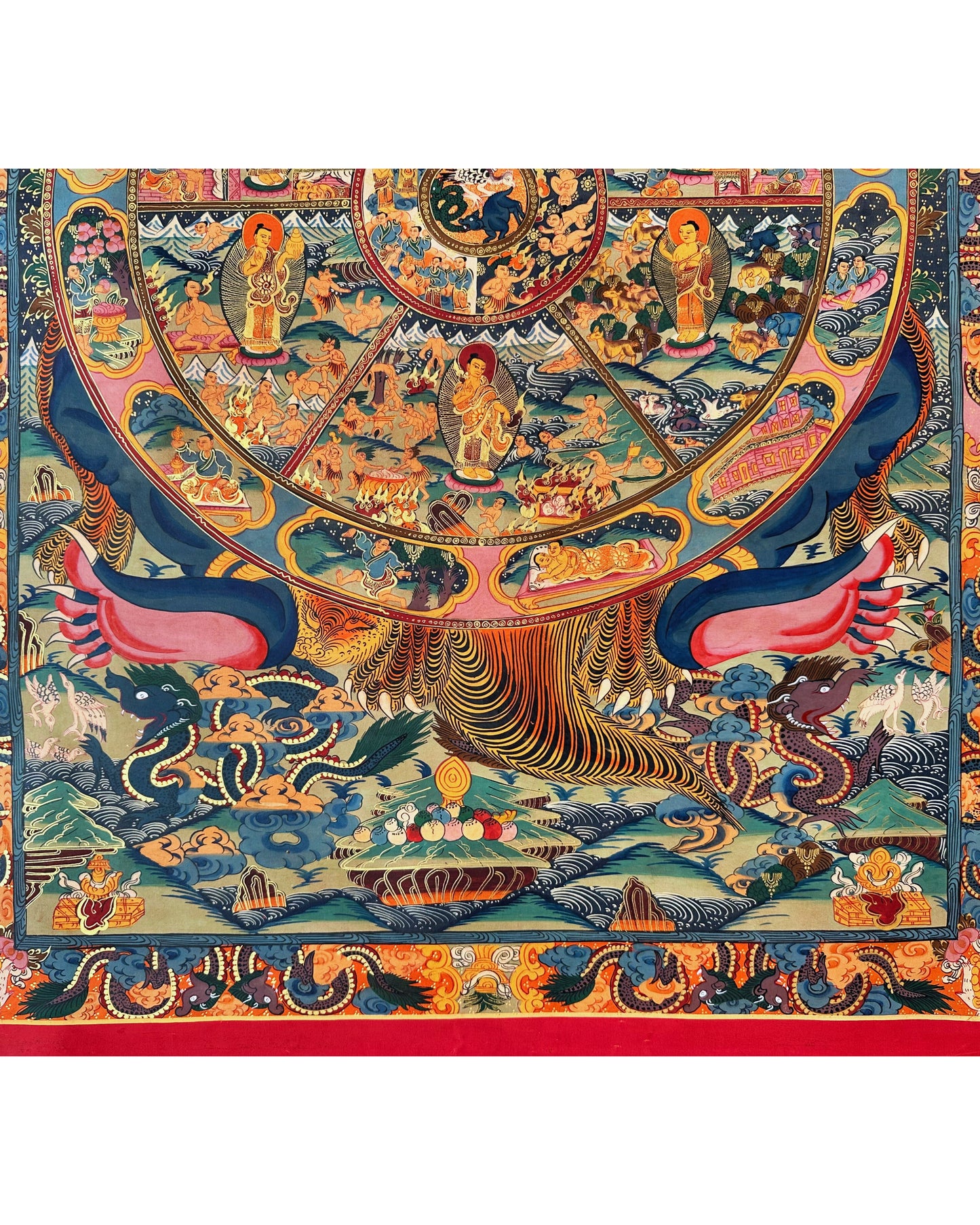 The Wheel of Life (Bhavachakra) Thangka: Mandala of Existence