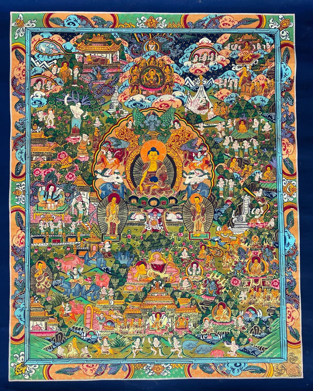 The Life of Buddha Thangka