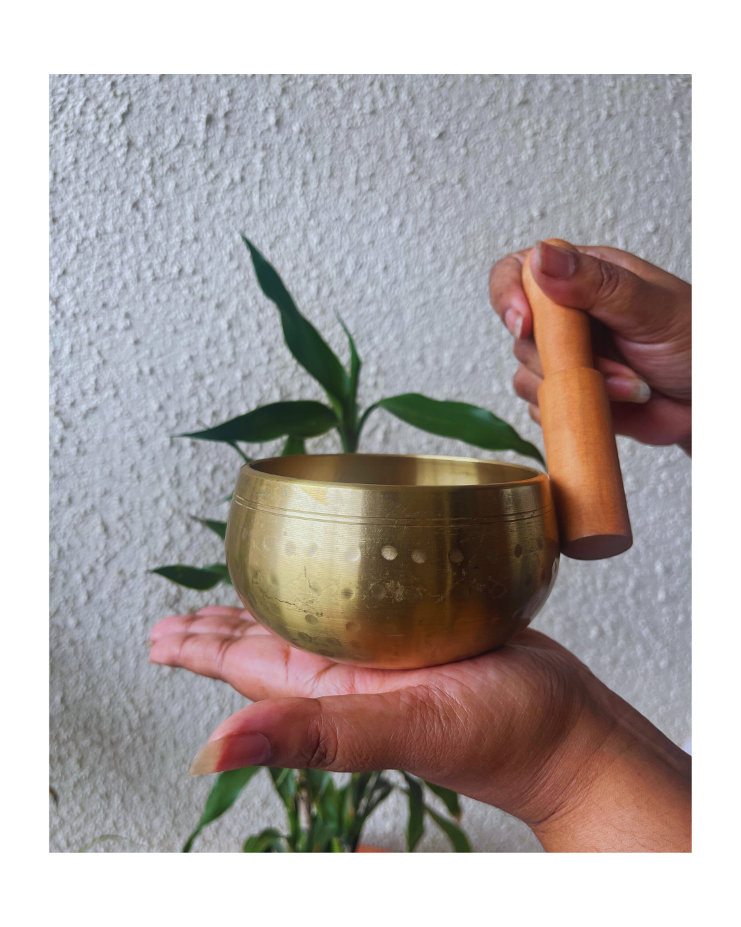 Singing Bowl - 5-metal Panchaloha Hand-hammered Bowl (4 inch) with Wooden Mallet
