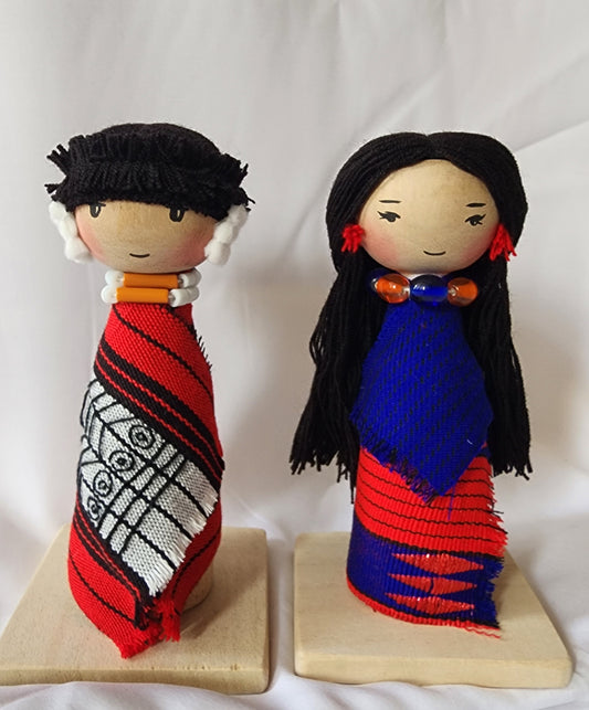 Ikali - Little Naga - Ao Couple - Wooden Doll Pair