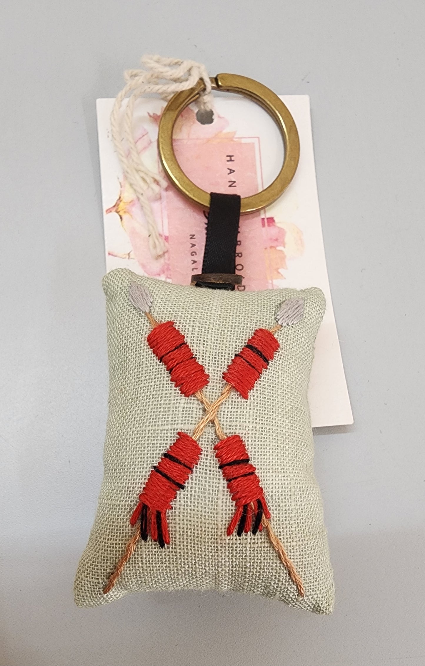 Ikali - Naga Spears - Hand-embroidered Keychain