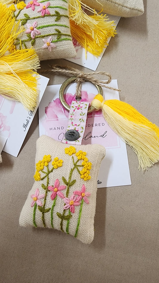 Mini Garden - Hand-embroidered Keychain