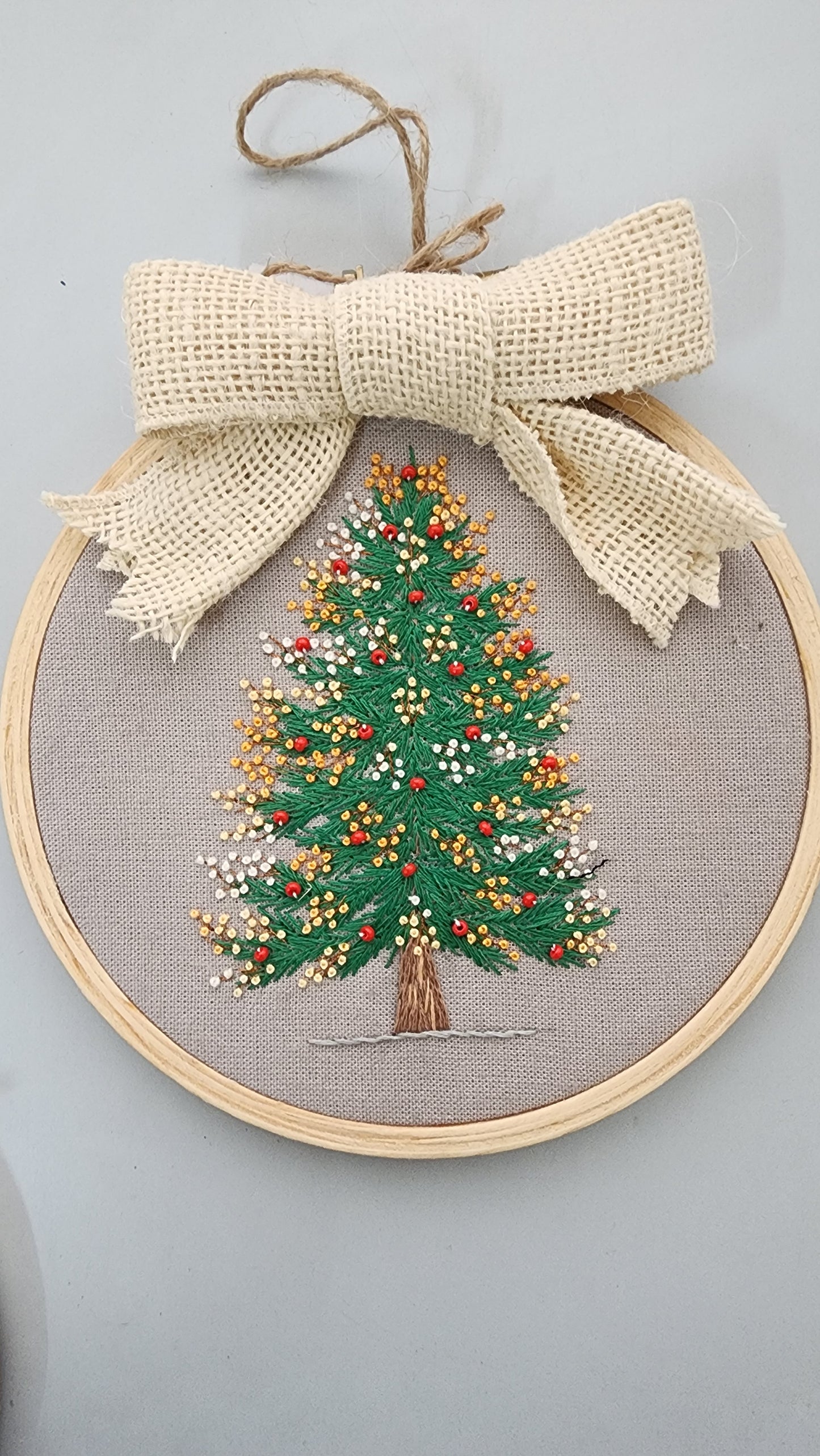 X'mas Hand-embroidered Hoop