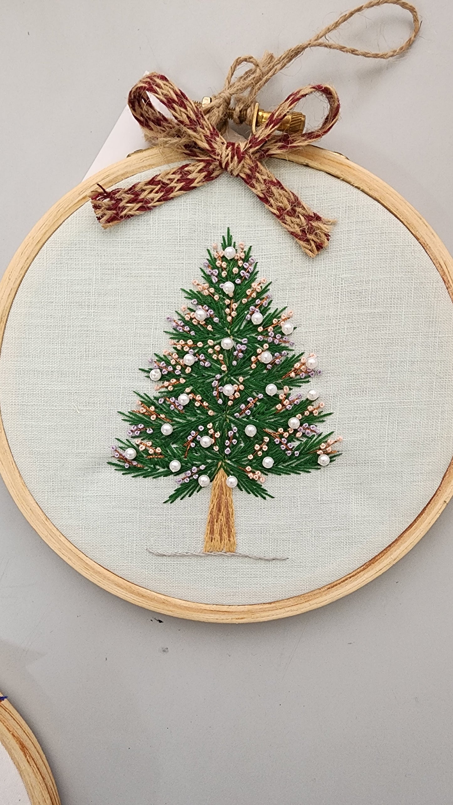 X'mas Hand-embroidered Hoop