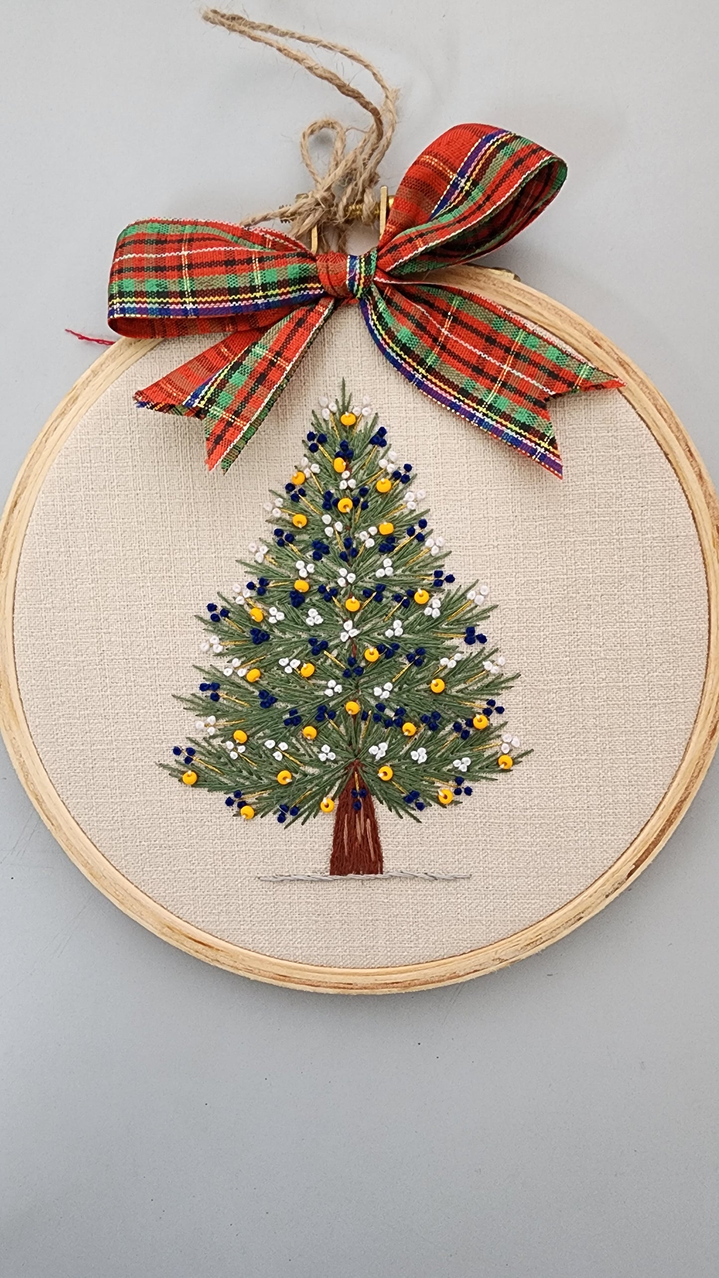 X'mas Hand-embroidered Hoop