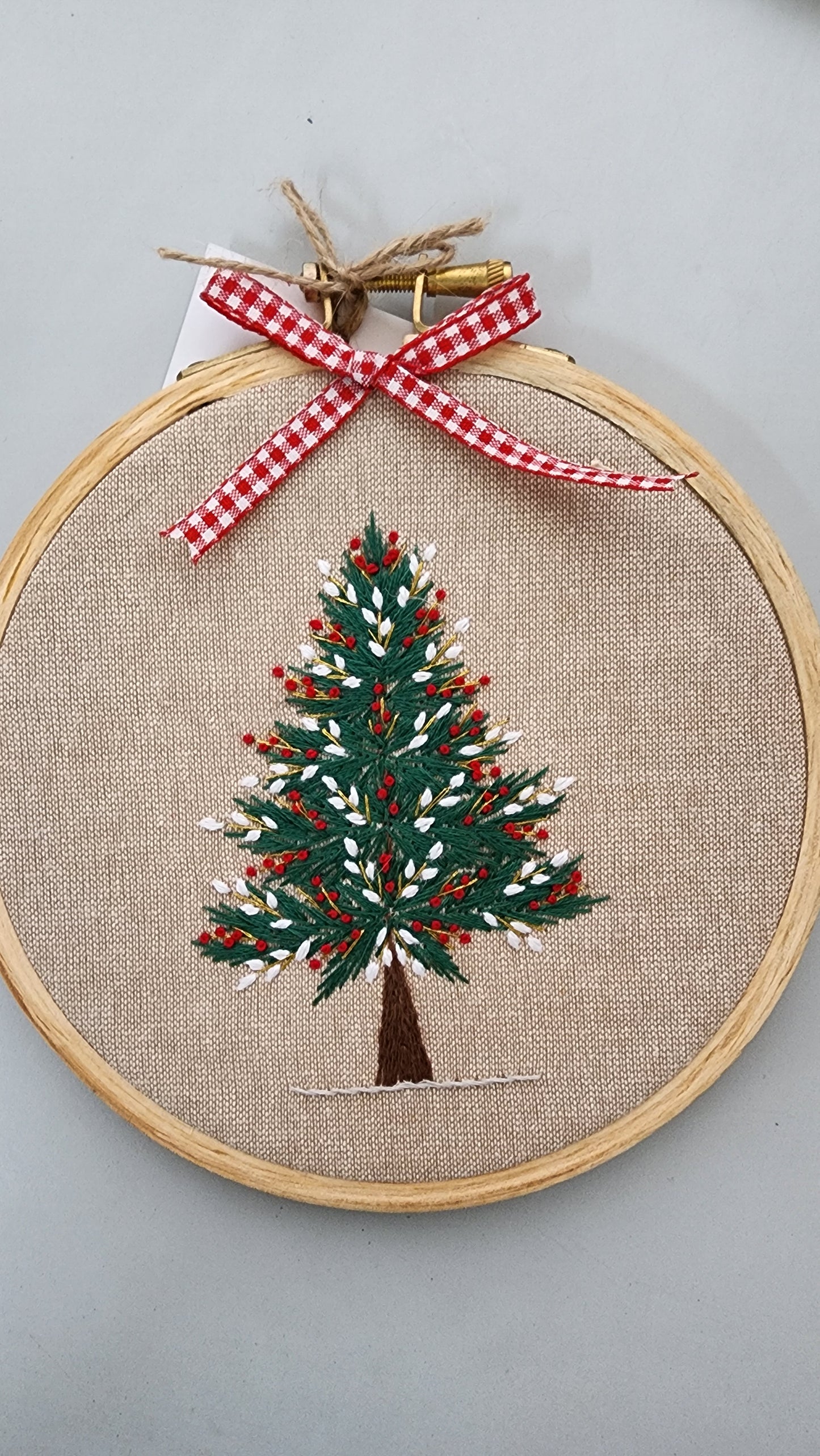 X'mas Hand-embroidered Hoop
