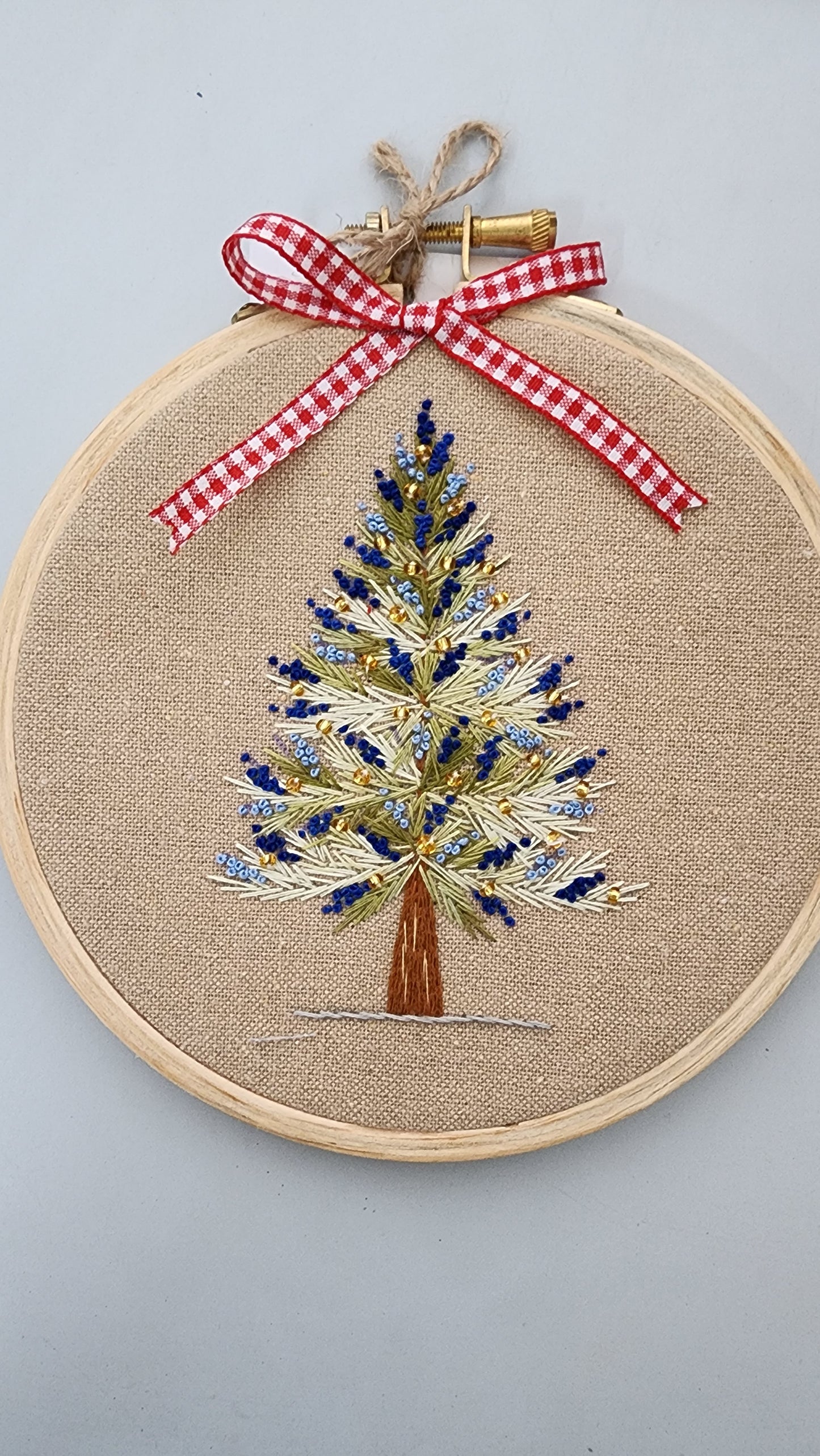 X'mas Hand-embroidered Hoop