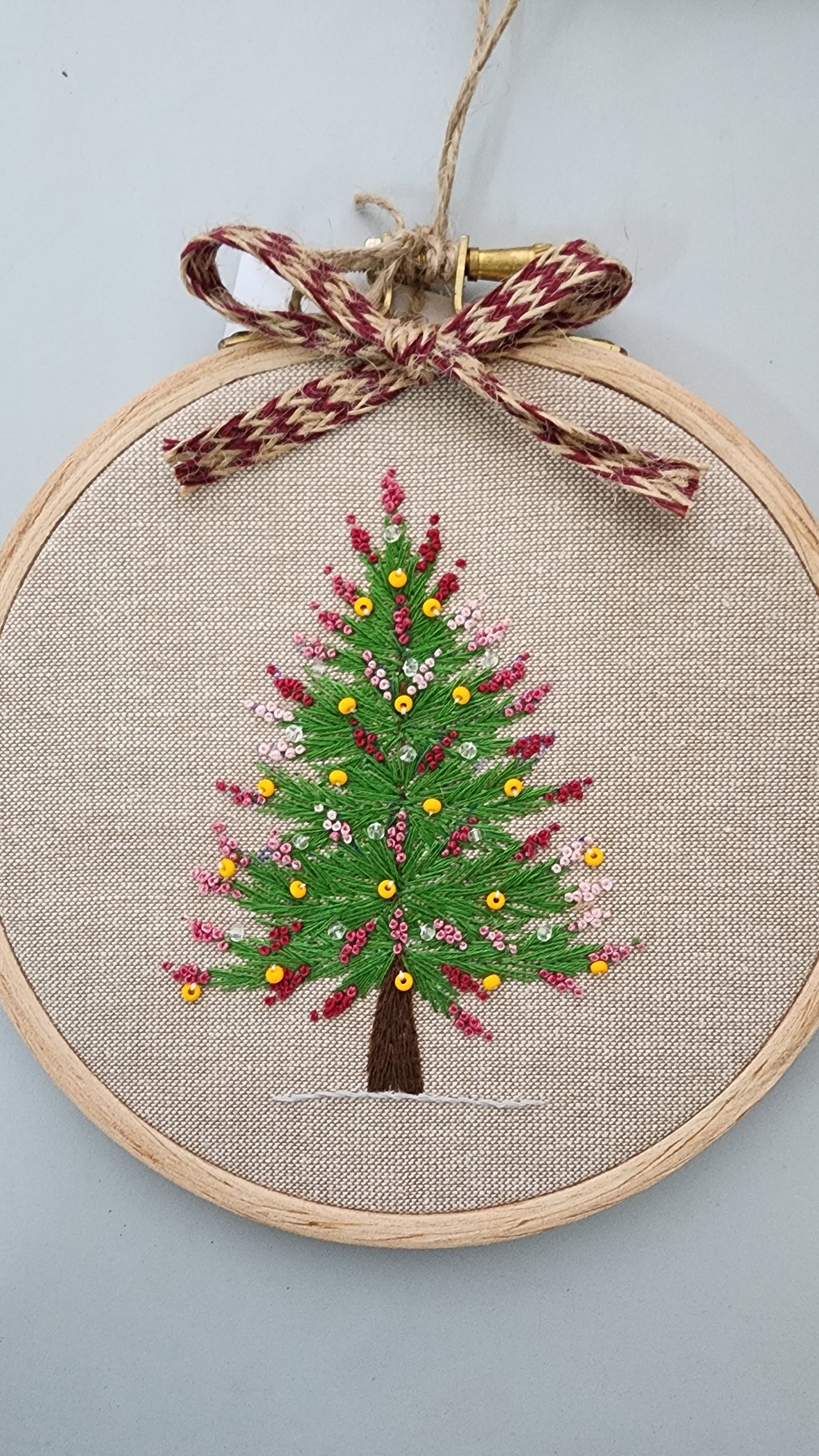 X'mas Hand-embroidered Hoop