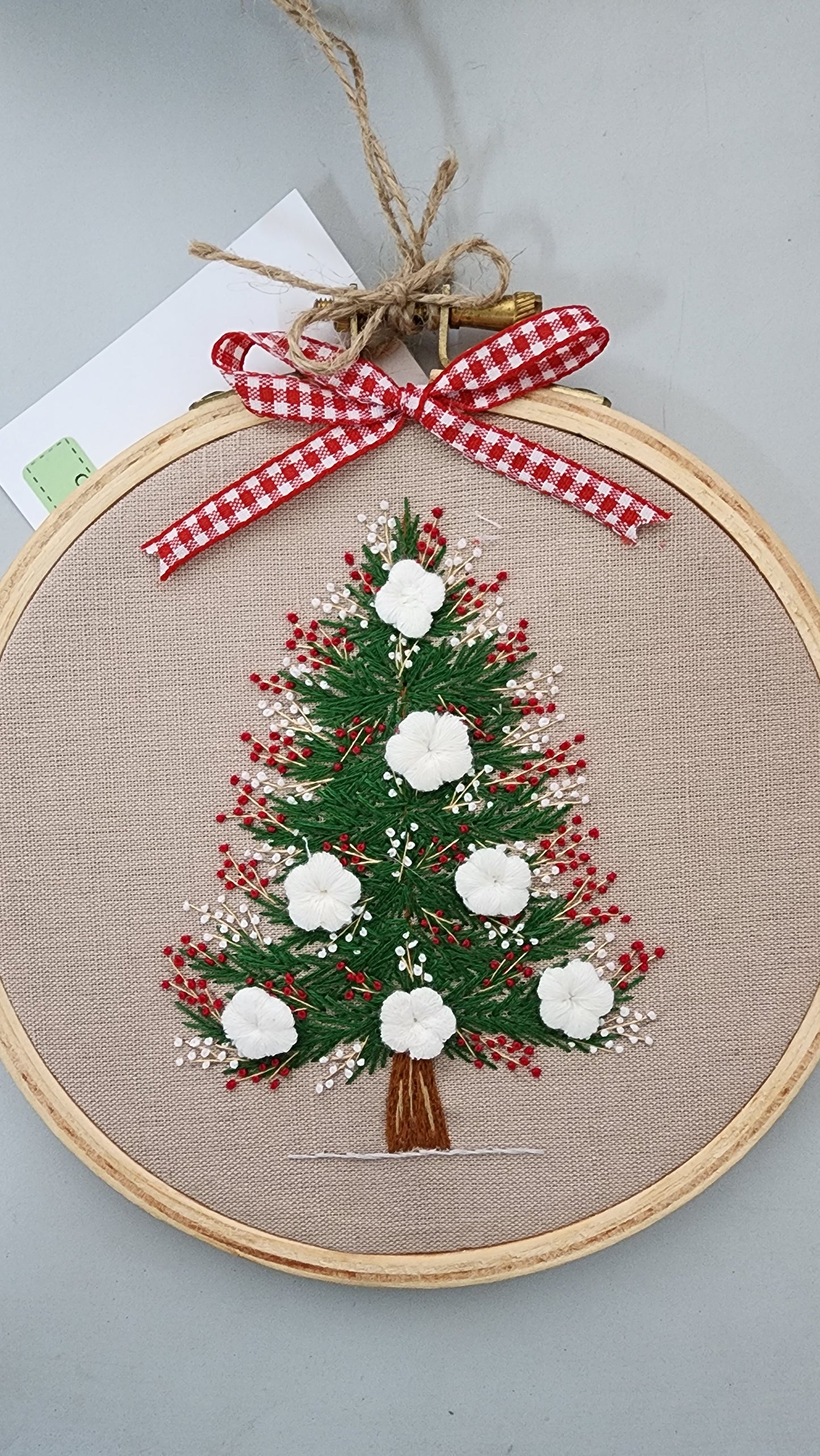X'mas Hand-embroidered Hoop