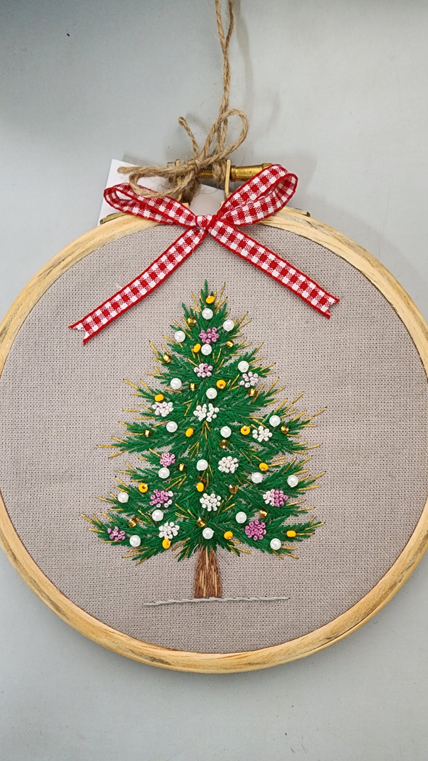 X'mas Hand-embroidered Hoop
