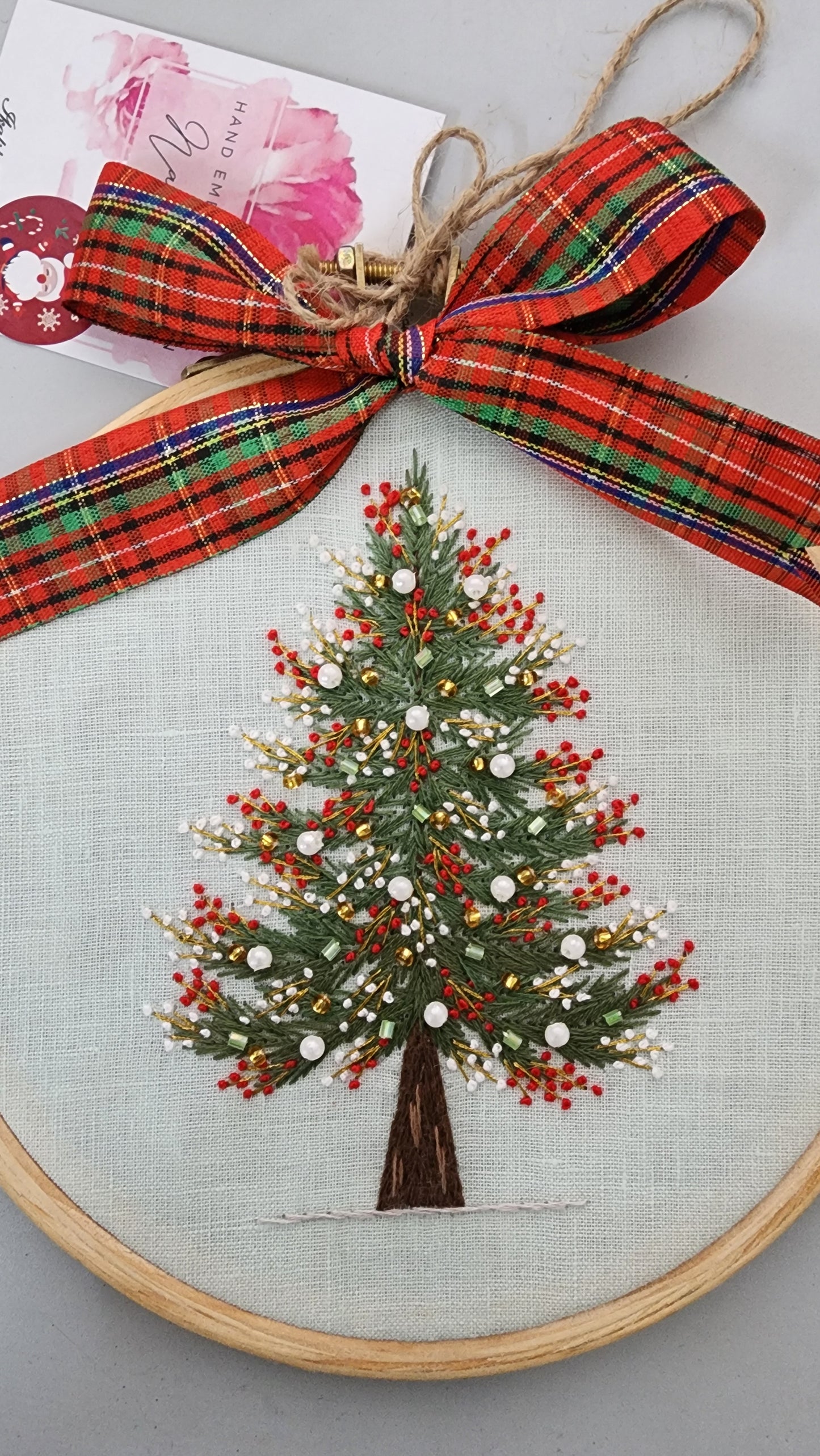 X'mas Hand-embroidered Hoop