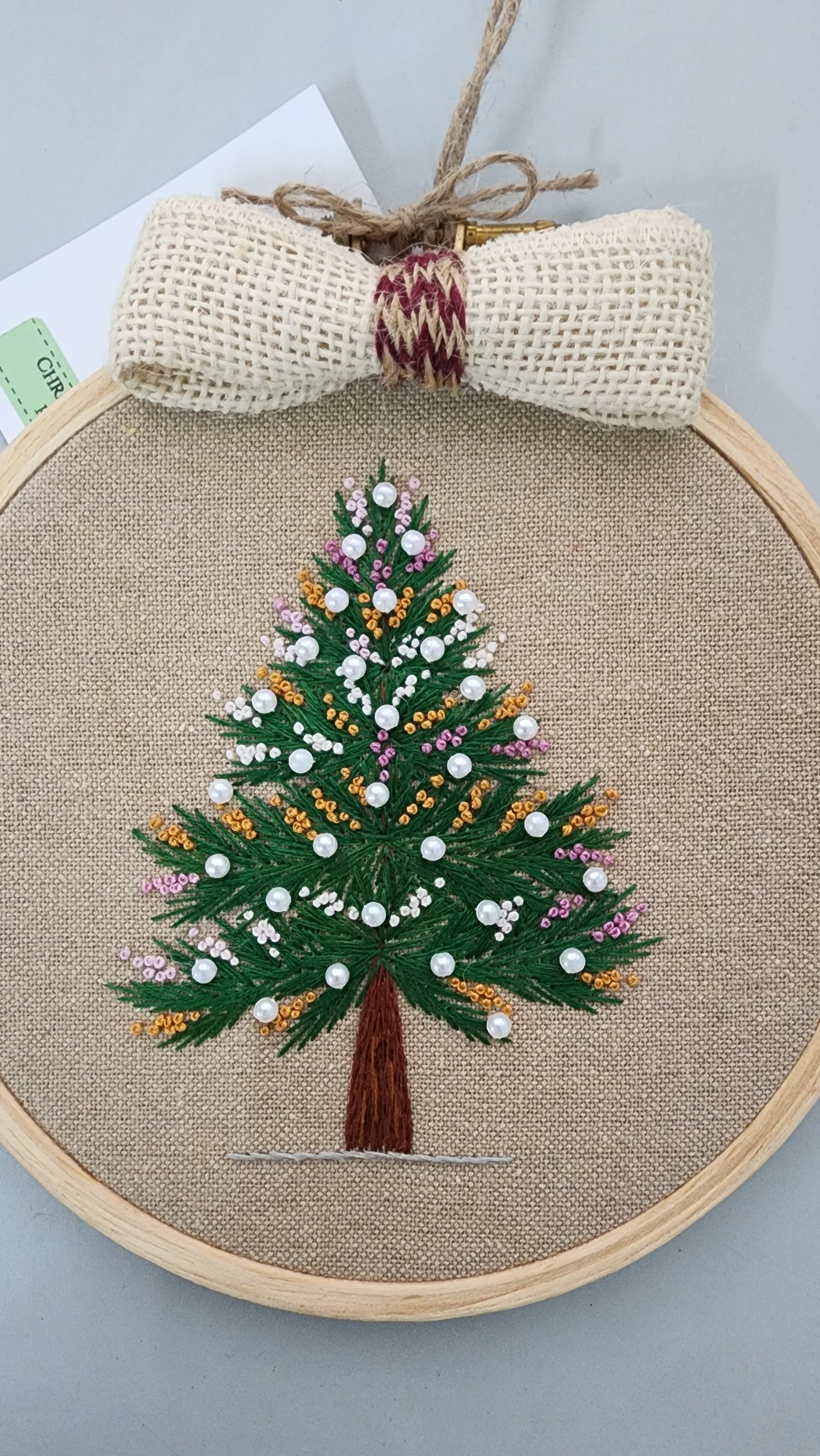 X'mas Hand-embroidered Hoop