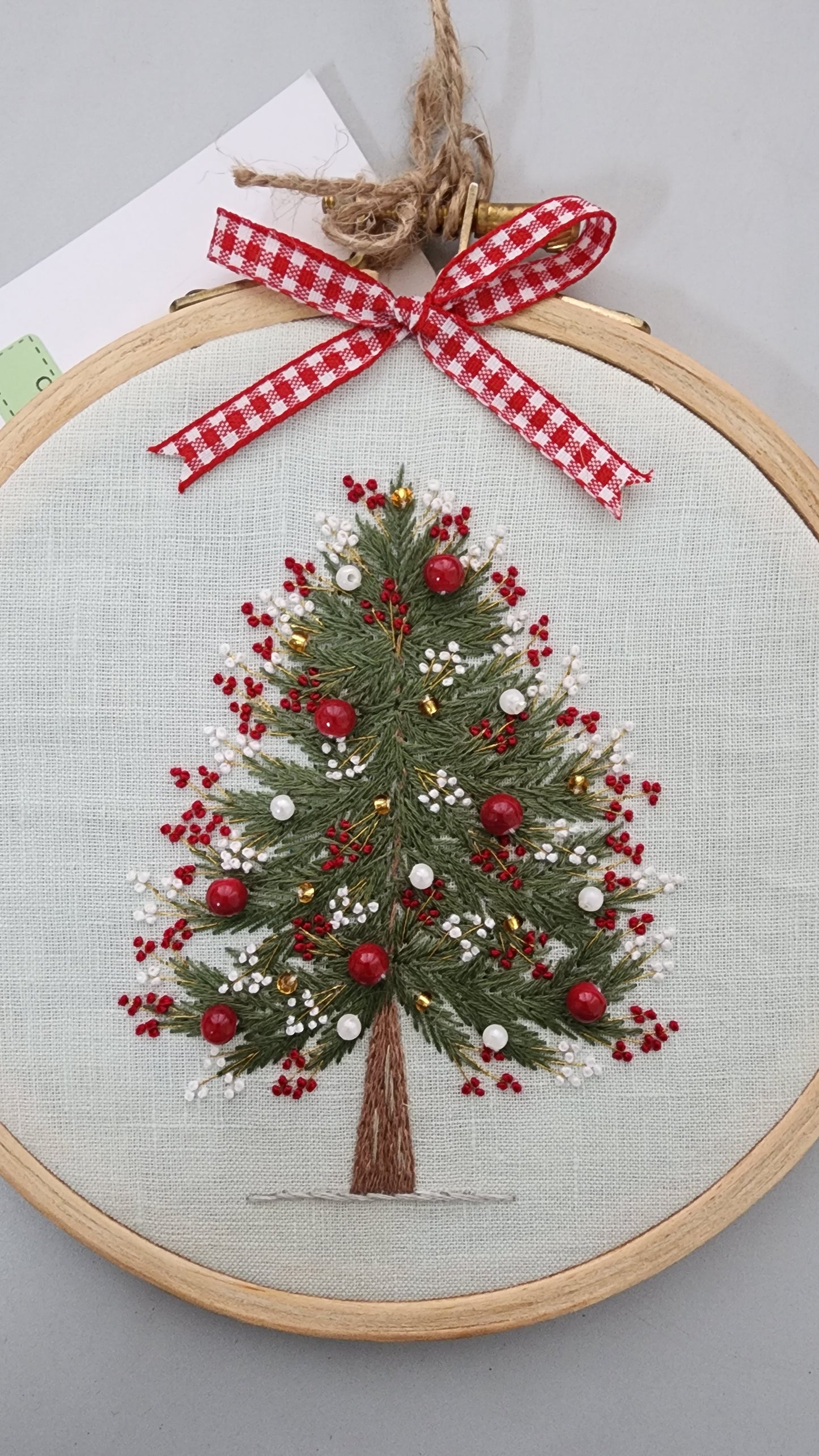 X'mas Hand-embroidered Hoop