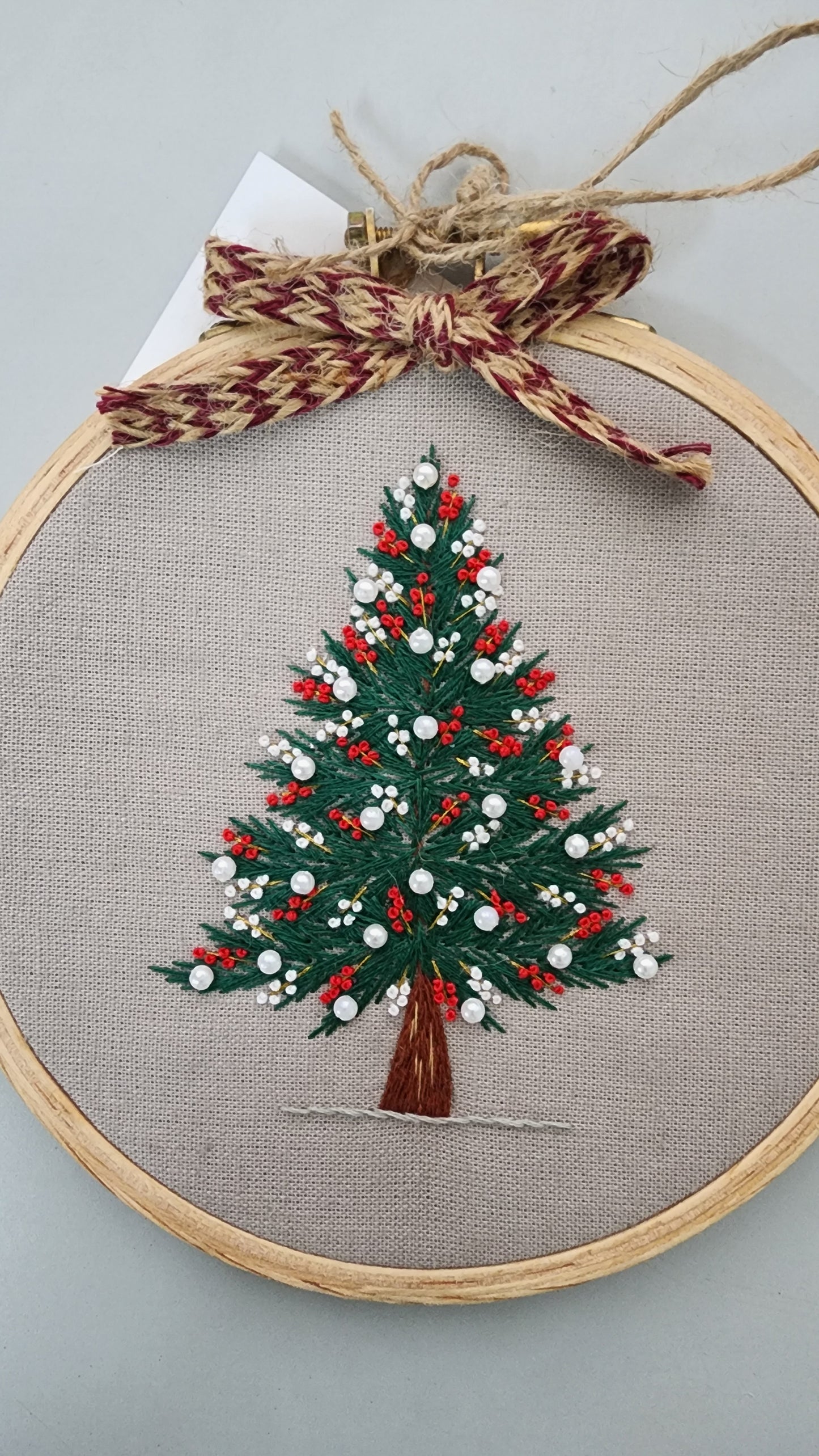 X'mas Hand-embroidered Hoop