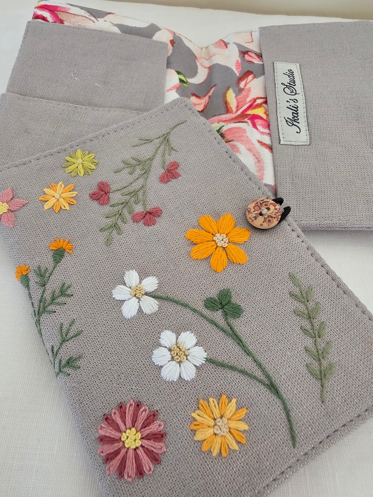Ikali - Hand-embroidered Passport Jacket - Summer Flowers
