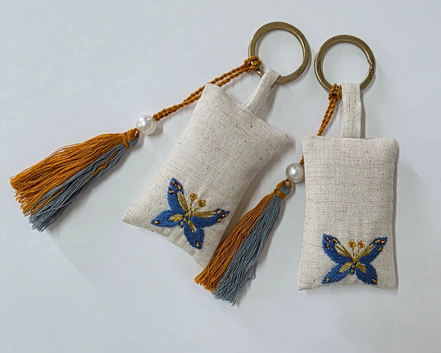 The Bug Series - Hand-embroidered Keychains