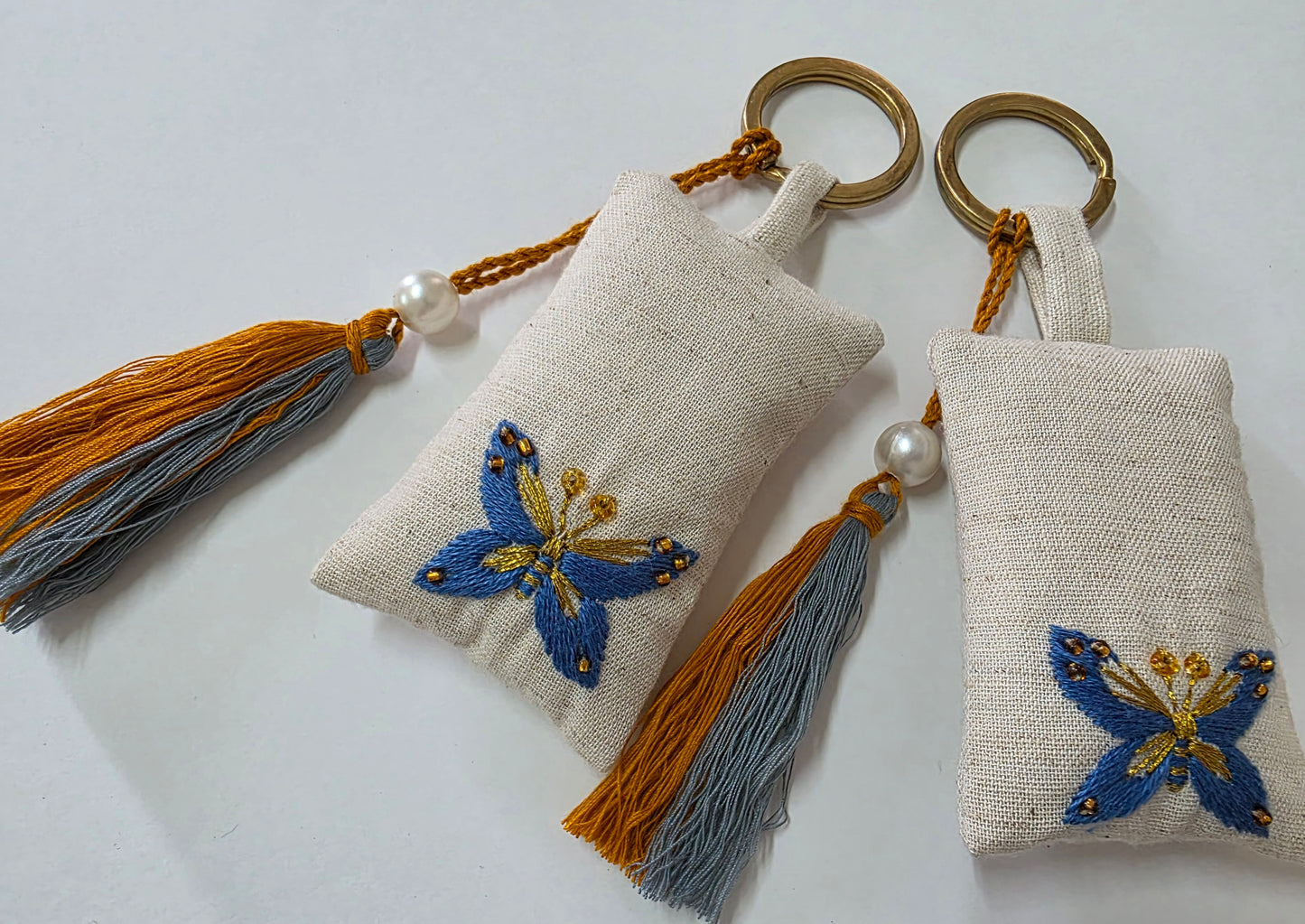 The Bug Series - Hand-embroidered Keychains
