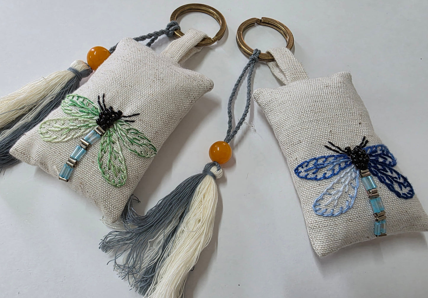 The Bug Series - Hand-embroidered Keychains