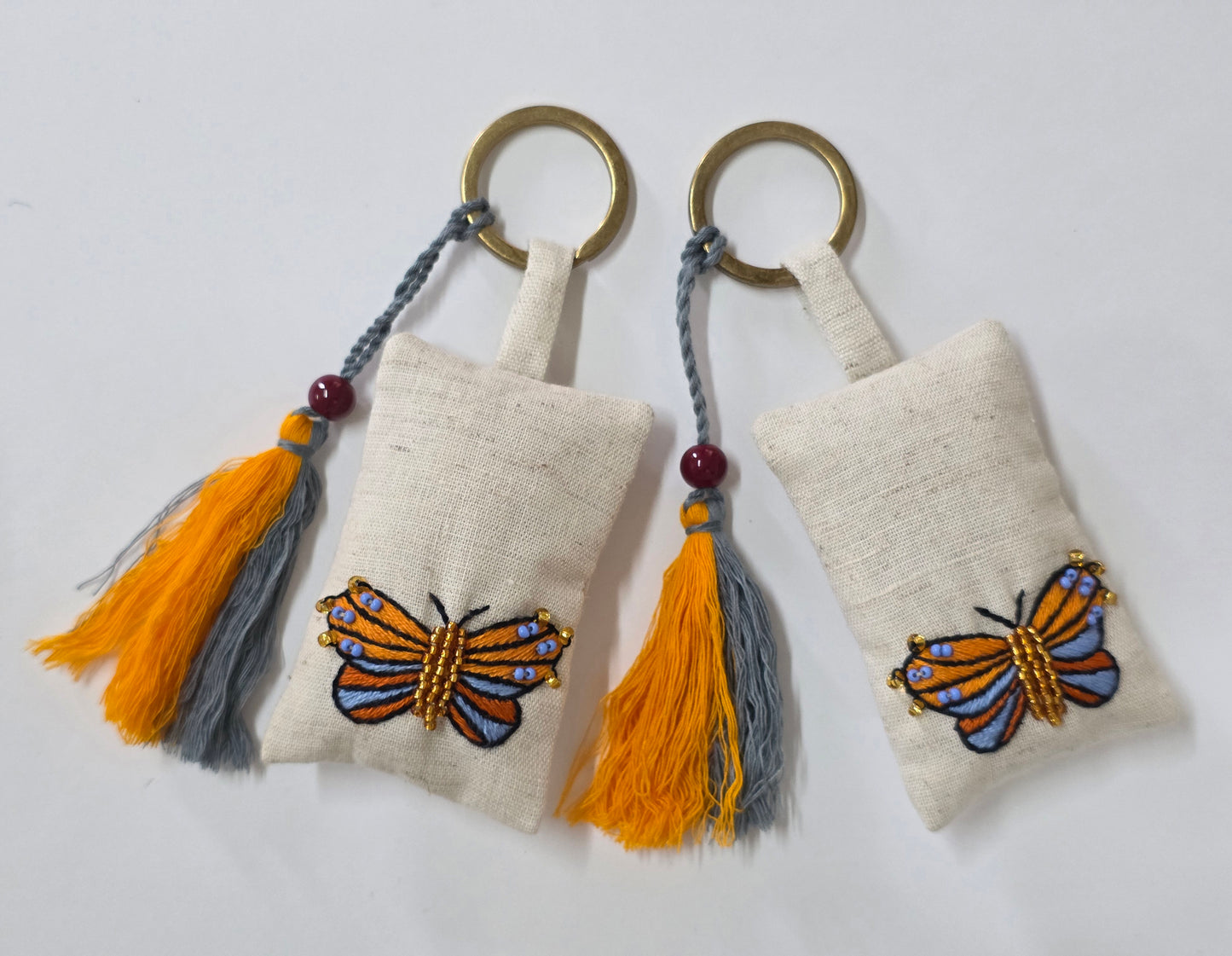The Bug Series - Hand-embroidered Keychains