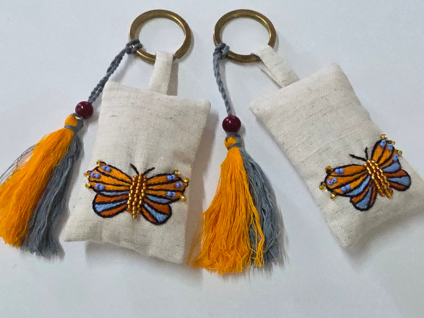 The Bug Series - Hand-embroidered Keychains