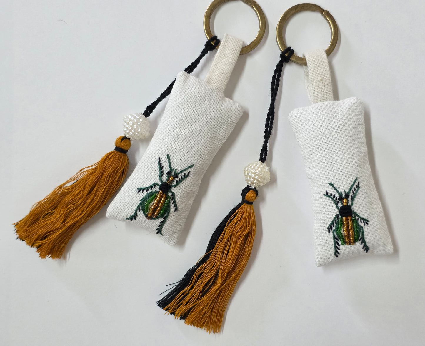 The Bug Series - Hand-embroidered Keychains