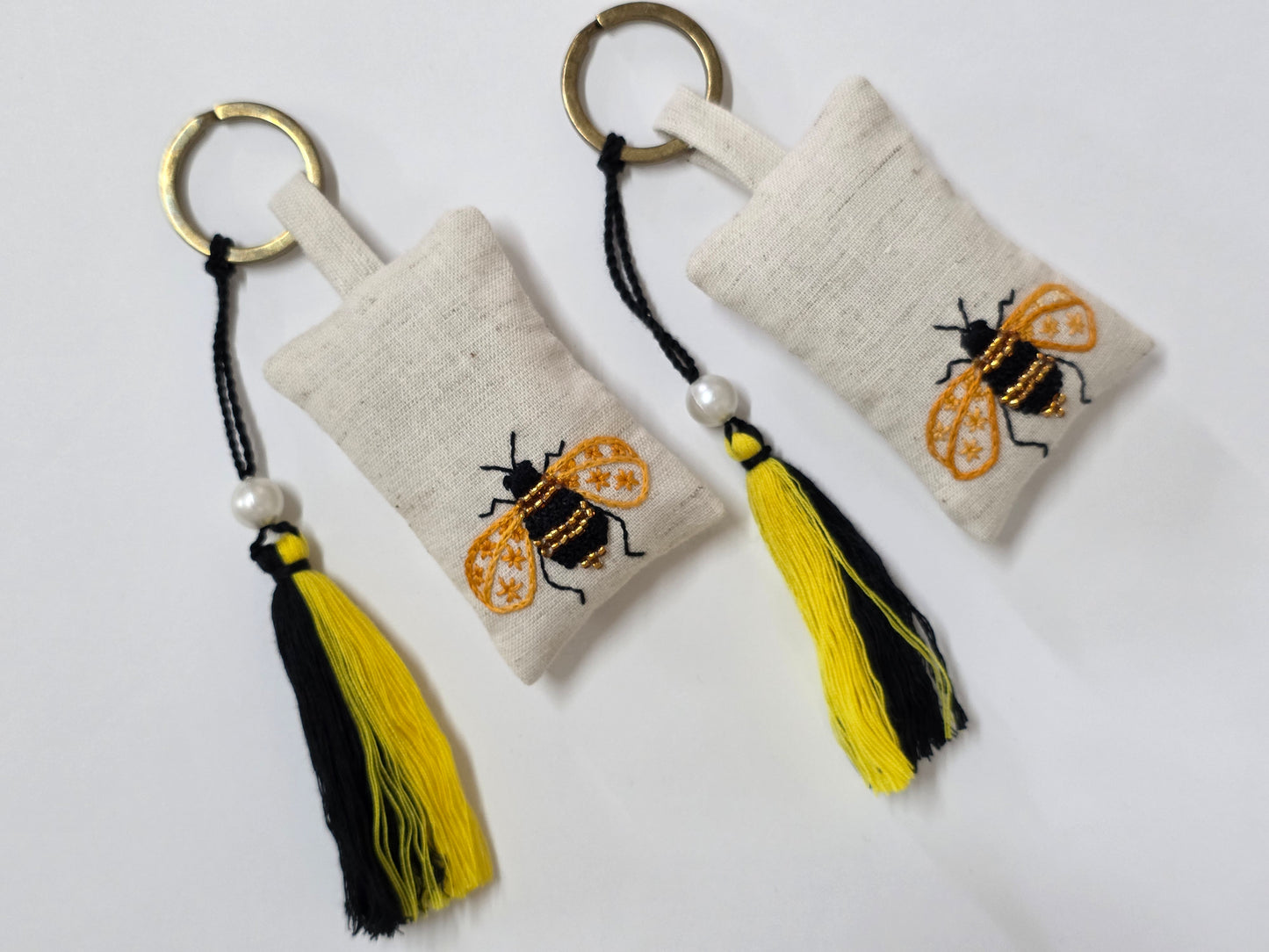 The Bug Series - Hand-embroidered Keychains