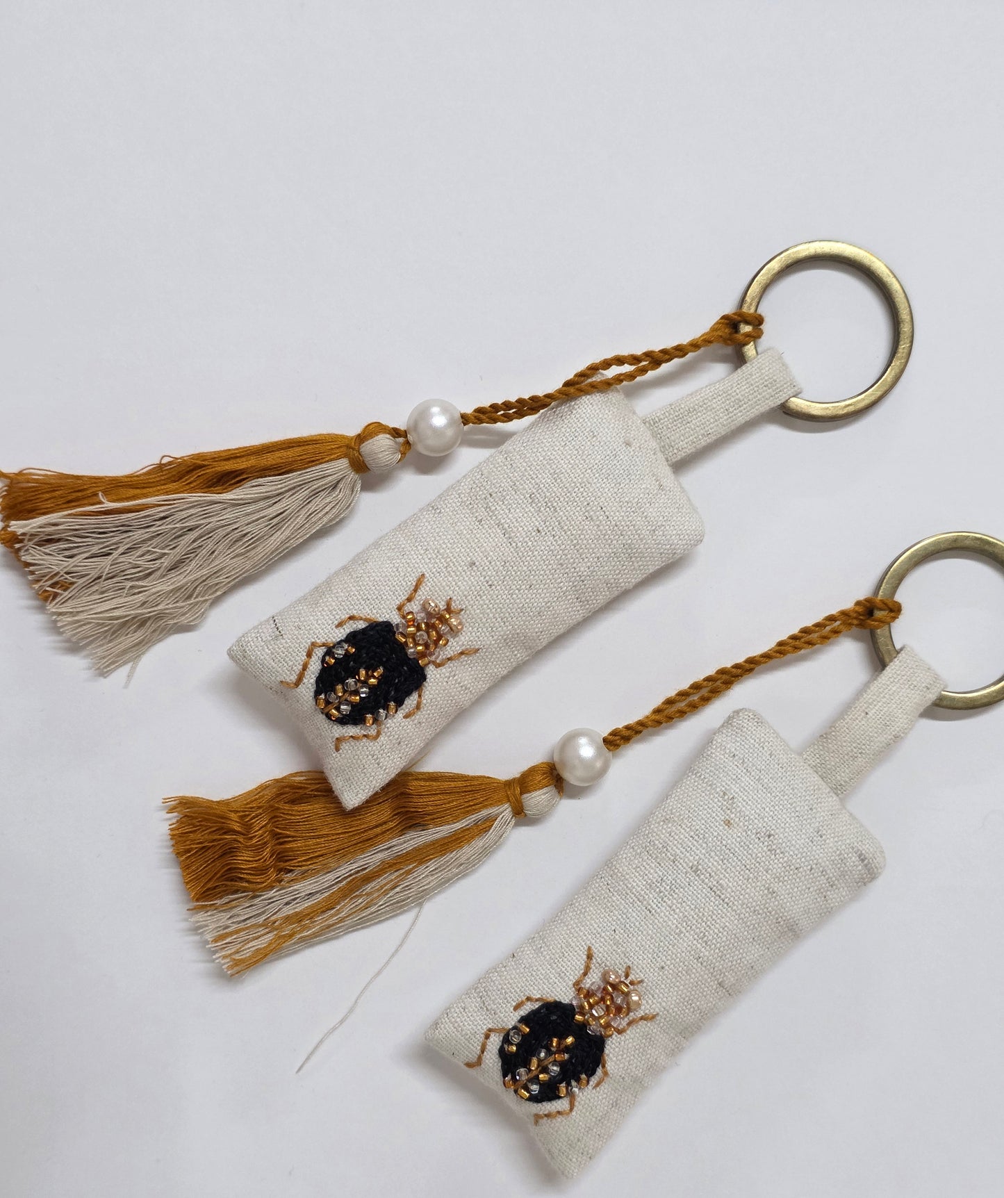 The Bug Series - Hand-embroidered Keychains