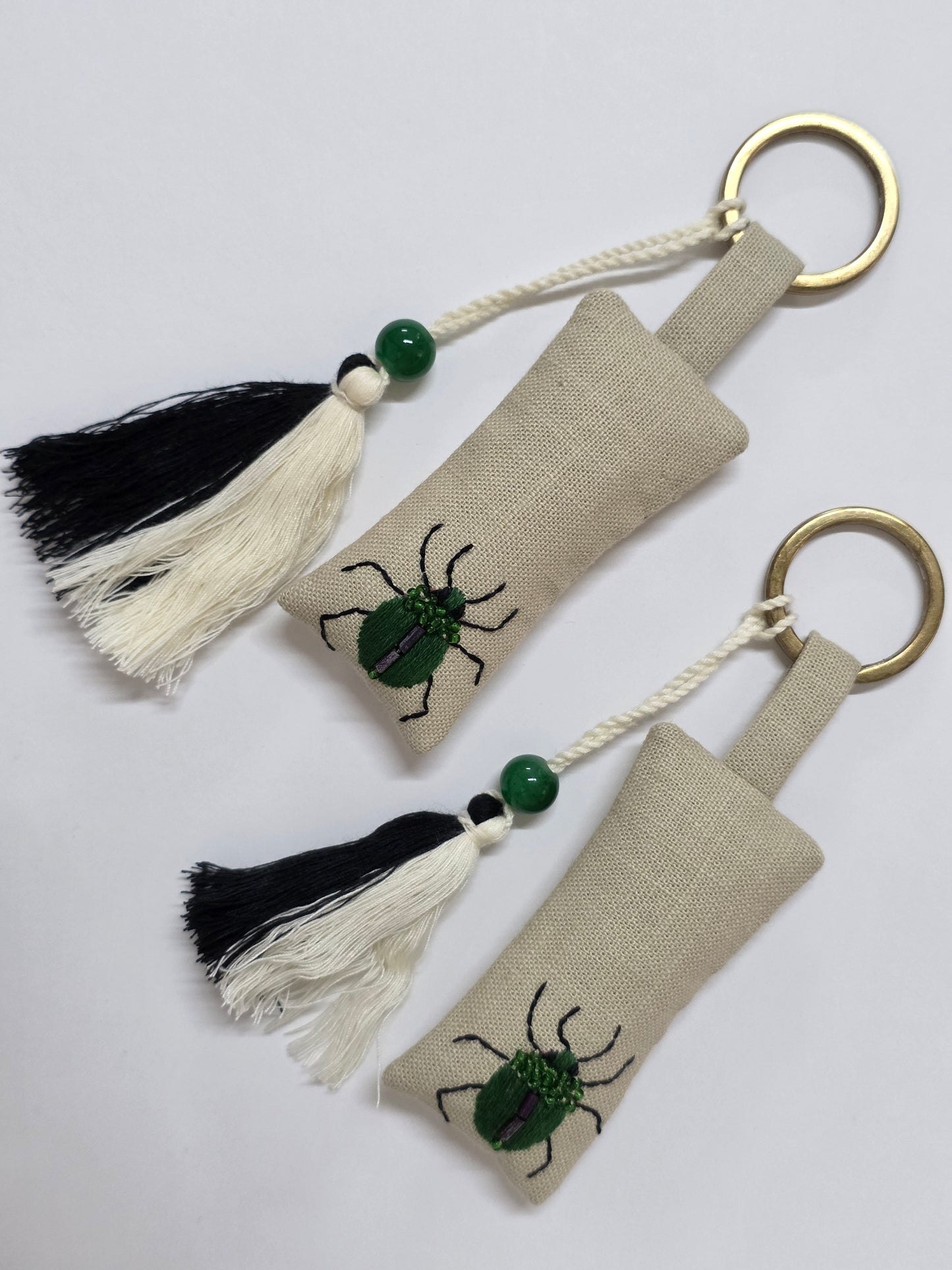 The Bug Series - Hand-embroidered Keychains