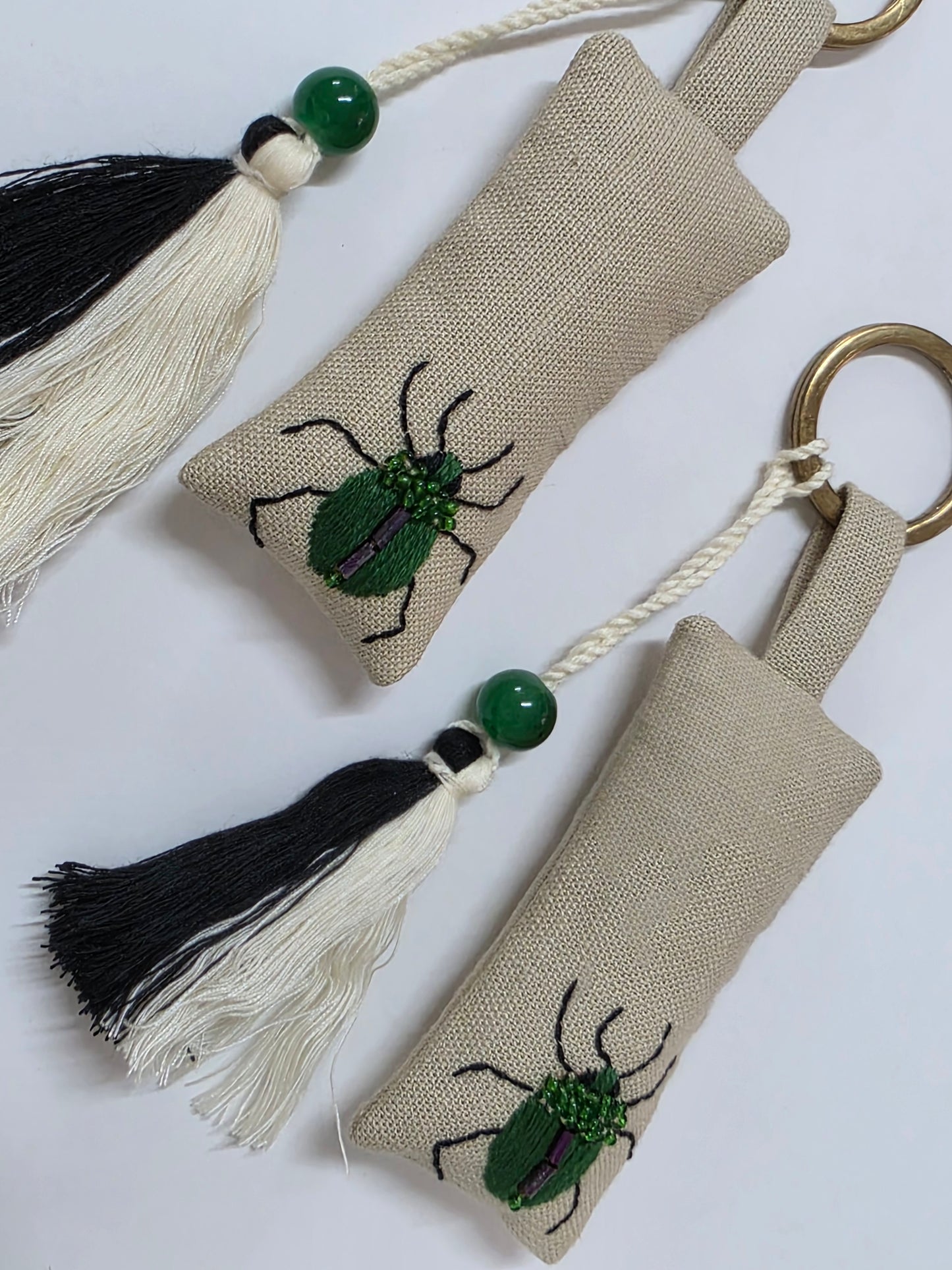 The Bug Series - Hand-embroidered Keychains