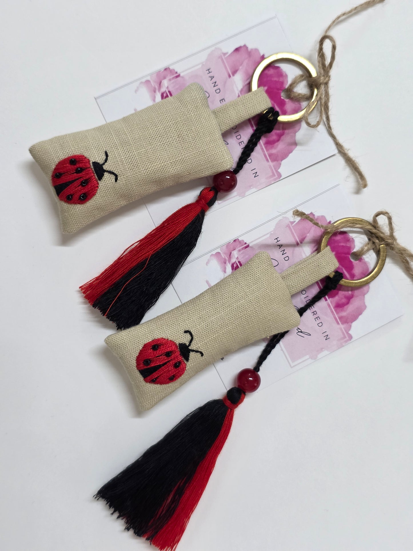 The Bug Series - Hand-embroidered Keychains