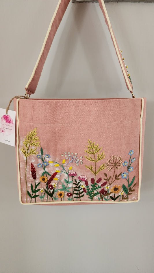 Ikali - Wild Garden - Hand-embroidered Kumstu bo Bag