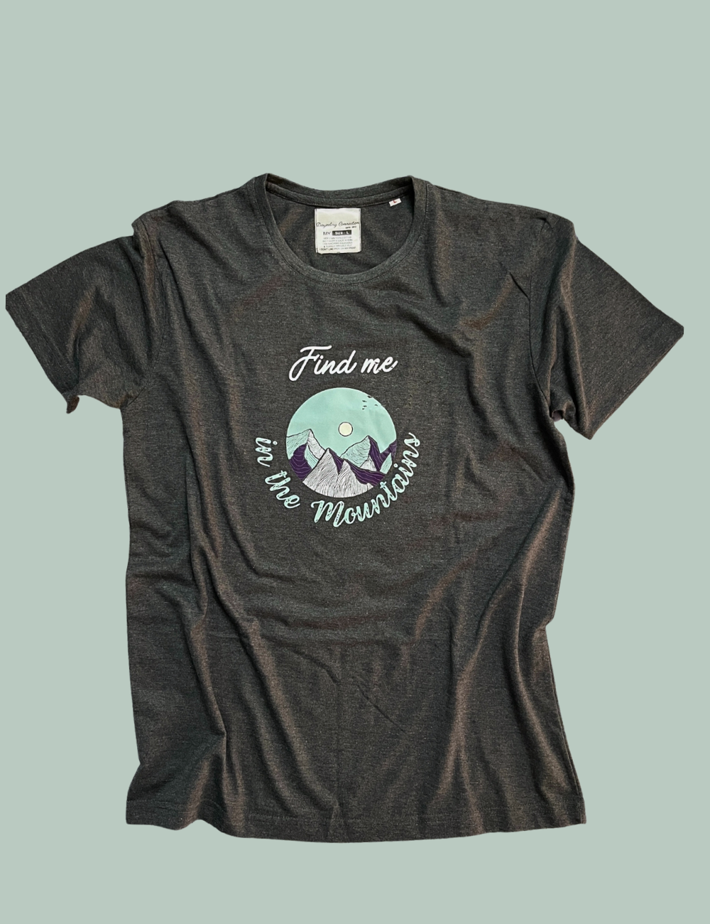 Find Me in the Mountains - Graphite Gray - Regular Fit 100% Cotton T-Shirt