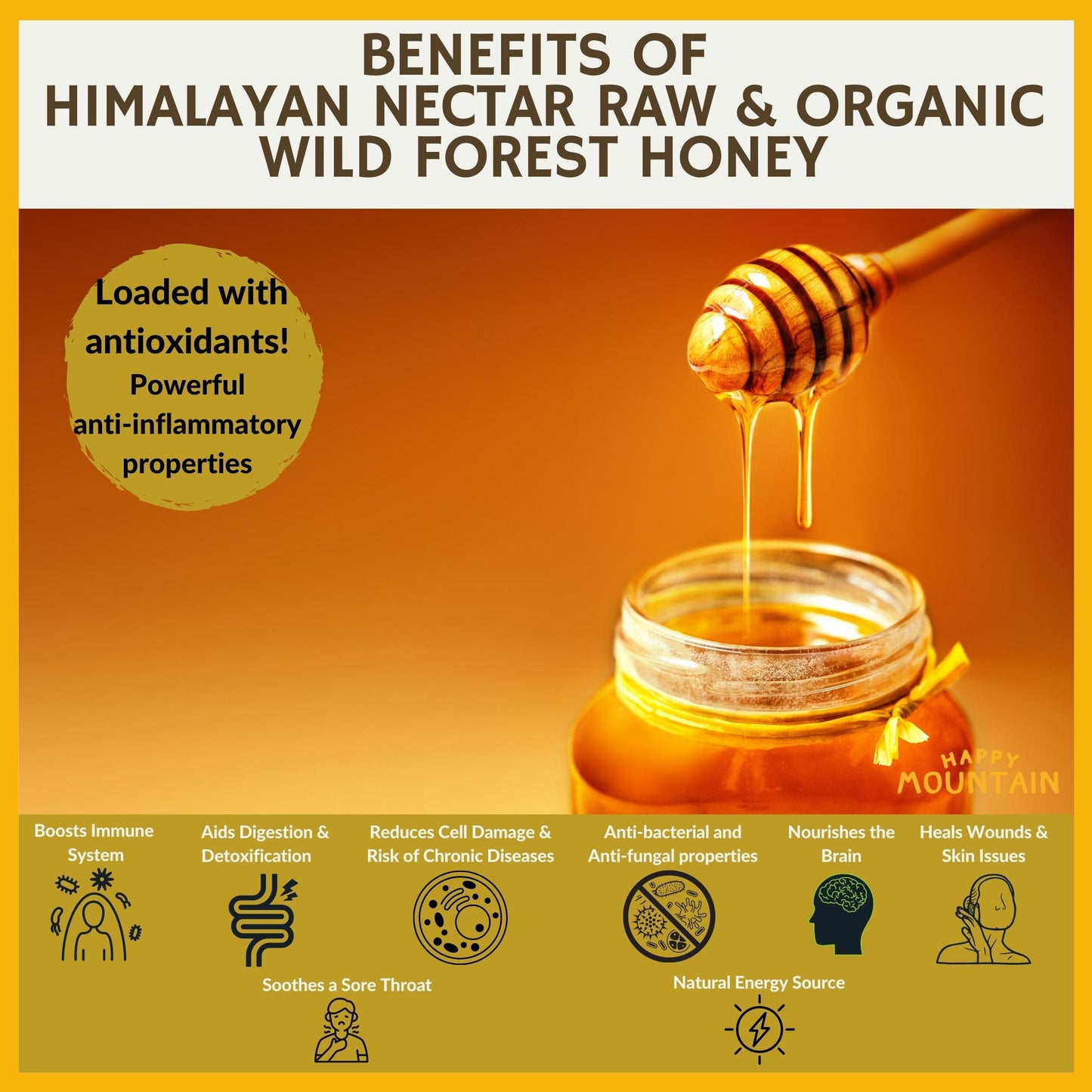 Happy Mountain™ - Himalayan Nectar Wild Forest Honey
