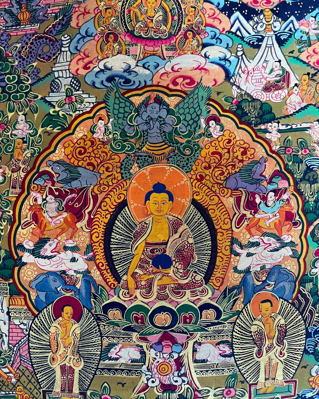 The Life of Buddha Thangka