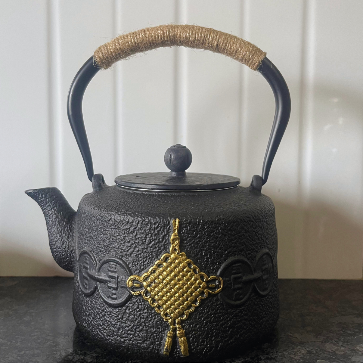 CastIron Hobnail TeaPot Traditional Japanese Tetsubin (TetsuKyusu