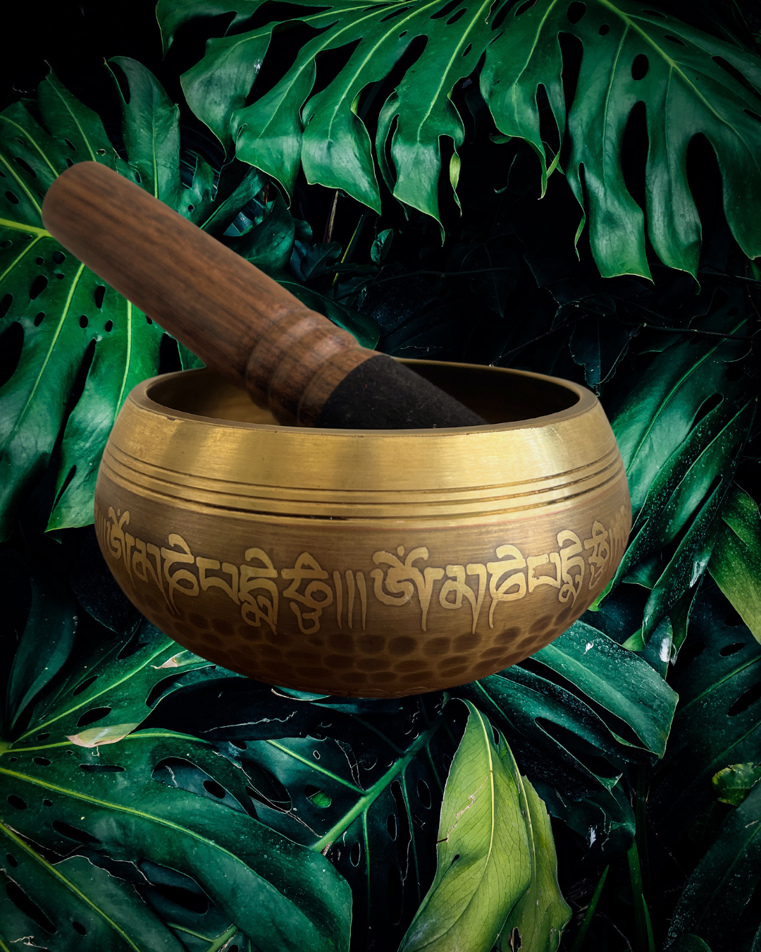 Singing Bowl - 5-metal Panchaloha Hand-hammered Bowl (4 inch) with Wooden Mallet