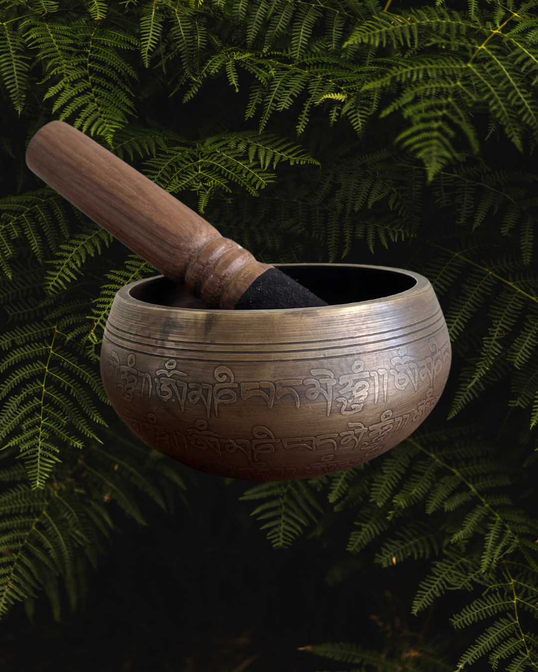 Singing Bowl - 5-metal Panchaloha Hand-hammered Bowl (4 inch) with Wooden Mallet