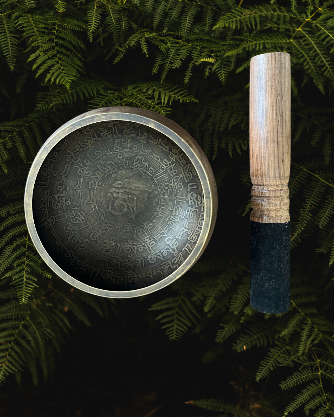 Singing Bowl - 5-metal Panchaloha Hand-hammered Bowl (4 inch) with Wooden Mallet